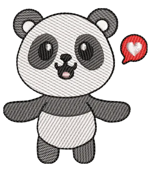Matriz de Bordado Panda em Pé